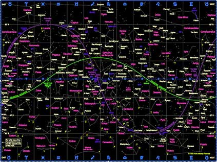 Sky Map of the Constellations